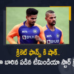 Covid hits India team ahead of Windies series, COVID-19, COVID-19 scare in Indian team as Dhawan, ind vs wi, IND vs WI Team India, IND vs WI Team India Cricketers Shikhar Dhawan, india vs west indies, India vs West Indies ODIs, Mango News, Mango News Telugu, Ruturaj And 5 Others Affected, Ruturaj And 5 Others Affected By Covid-19, Shikhar Dhawan, Shreyas Iyer, Shreyas Iyer Among 7 Positive As Covid
