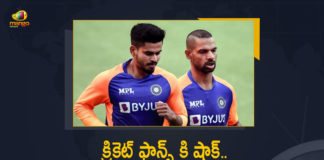 Covid hits India team ahead of Windies series, COVID-19, COVID-19 scare in Indian team as Dhawan, ind vs wi, IND vs WI Team India, IND vs WI Team India Cricketers Shikhar Dhawan, india vs west indies, India vs West Indies ODIs, Mango News, Mango News Telugu, Ruturaj And 5 Others Affected, Ruturaj And 5 Others Affected By Covid-19, Shikhar Dhawan, Shreyas Iyer, Shreyas Iyer Among 7 Positive As Covid