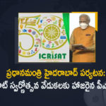 50th Anniversary Celebrations of ICRISAT, Hyderabad, ICRISAT, ICRISAT 50th Anniversary, ICRISAT 50th Anniversary Celebration, ICRISAT 50th Anniversary Celebration in Hyderabad, Mango News, Modi attend Icrisat golden jubilee event today, PM attend 50th anniversary of ICRISAT, PM Modi, PM Modi arrives in Hyderabad, PM Modi Attend 50th Anniversary Celebrations of ICRISAT, PM Modi Attends ICRISAT 50th Anniversary Celebration, PM Modi Attends ICRISAT 50th Anniversary Celebration in Hyderabad, PM Modi visit Hyderabad