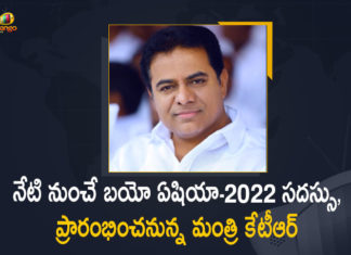 Minister KTR to Inaugurate Bioasia-2022 Virtual Conference Today, Minister KTR to Inaugurate Bioasia-2022 Virtual Conference, Minister KTR to Inaugurate Bioasia-2022, Minister KTR Virtual Conference, Bioasia-2022, 2022 Bioasia, Minister KTR, KTR to inaugurate BioAsia 2022, Telangana Minister for Industries and Commerce KT Rama Rao, Minister of Municipal Administration and Urban Development of Telangana, KT Rama Rao, Telangana Minister KTR, Telangana Minister KTR Inaugurate Bioasia-2022, BioAsia Summit 2022, 2022 BioAsia Summit, Telangana Minister KTR to Inaugurate Bioasia-2022 By Virtual Conference, BioAsia 2022 to be held virtually on Feb 24 and 25, Mango News, Mango News Telugu,