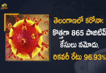 తెలంగాణలో కరోనా: కొత్తగా 865 పాజిటివ్ కేసులు నమోదు, రికవరీ రేటు 96.93% Coronavirus, COVID-19, Covid-19 Updates in Telangana, telangana corona district wise cases, telangana coronavirus cases district wise, telangana coronavirus cases today, telangana coronavirus cases today district wise, telangana coronavirus district wise, telangana coronavirus district wise List, Telangana Coronavirus News, telangana covid cases today bulletin, telangana covid cases today list,mango news