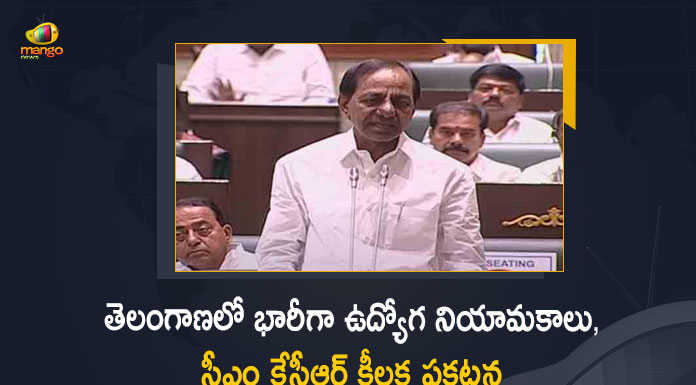 CM KCR Announces Mega Recruitment Govt will Release Notifications for 80039 Job Vacancies, CM KCR Announces Mega Recruitment, Mega Recruitment, Telangana Govt Announces Mega Recruitment, Govt will Release Notifications for 80039 Job Vacancies, 80039 Job Vacancies, Telangana Govt will Release Notifications for 80039 Job Vacancies, CM KCR Announces Mega Recruitment On Job Vacancies, CM KCR announces mega recruitment process for 91142 jobs, Telangana government will take up direct recruitment for 80039 vacancies, direct recruitment for 80039 vacancies, 80039 vacancies, CM KCR, K Chandrashekar Rao, Chief minister of Telangana, K Chandrashekar Rao Chief minister of Telangana, Telangana, Mango News, Mango News Telugu,