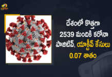 Covid-19 Updates of India 2539 New Positive Cases 60 Deaths Reported in Last 24 Hours, India, 2539 New Covid-19 Positive Cases, 60 Deaths Reported, 2539 Positive Cases, India Covid-19, 60 Deaths Reported on March 16th, 2539 New Covid-19 Positive Cases and 60 Deaths Reported In India, 2539 New Covid-19 Cases 60 Deaths in Last 24 Hours In India, Covid-19 Updates of India 2539 Positive Cases 60 Deaths Reported on March 16th, India Covid-19 Updates 2539 Positive Cases 60 Deaths Reported on March 16th, 2539 new Covid-19 cases, 2539 new Covid-19 cases In India, 60 Deaths In India, India Covid-19 Updates, India Covid-19 Live Updates, India Covid-19 Latest Updates, Coronavirus, coronavirus India, Coronavirus Updates, COVID-19, COVID-19 Live Updates, Covid-19 New Updates, Mango News, Mango News Telugu, Omicron Cases, Omicron, Update on Omicron, Omicron covid variant, Omicron variant, 2539 Positive Cases, India Department of Health, India coronavirus, India coronavirus News, India coronavirus Live Updates,