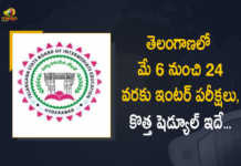 తెలంగాణలో మే 6 నుంచి 24 వరకు ఇంటర్ పరీక్షలు, కొత్త షెడ్యూల్ ఇదే… Telangana Intermediate Public Exams-2022 will be Held from May 6 to 24th New Schedule Released, Telangana Intermediate Public Exams-2022 will be Held from May 6 to 24th, Telangana Intermediate Public Exams-2022 New Schedule Released, Telangana Intermediate Public Exams-2022, Telangana Intermediate Public Exams, 2022 Telangana Intermediate Public Exams, Intermediate Public Exams 2022, 2022 Intermediate Public Exams, Intermediate Public Exams-2022 will be Held from May 6 to 24th, Intermediate Public Exams-2022 will Start from May 6, Intermediate Public Exams-2022 will End On May 24th, Public Exams-2022, 2022 Public Exams, Telangana Intermediate Exams, Mango News, Mango News Telugu,