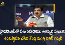 Union Minister Nitin Gadkari Inaugurates National Highways Development Works in Hyderabad, Union Minister Nitin Gadkari To Launch Two National Highways Today, Nitin Gadkari To Launch Two National Highways Today, Union Road Transport and highways Minister Nitin Gadkari will be dedicating two NHAI projects in Telangana, two NHAI projects in Telangana, Union Road Transport and highways Minister Nitin Gadkari, Union Road Transport Minister Nitin Gadkari, highways Minister Nitin Gadkari, Union Minister Nitin Gadkari, Minister Nitin Gadkari, Nitin Gadkari, Telangana Two National Highways, Two National Highways, Two National Highways News, Two National Highways Latest News, Two National Highways Latest Updates, Two National Highways Live Updates, Mango News, Mango News Telugu,