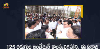 Ministers KTR Koppula Eshwar Inspected 125 Feet Dr BR Ambedkar Statue Works at Hyderabad, Ministers KTR Inspected 125 Feet Dr BR Ambedkar Statue Works at Hyderabad, Koppula Eshwar Inspected 125 Feet Dr BR Ambedkar Statue Works at Hyderabad, 125 Feet Dr BR Ambedkar Statue Works at Hyderabad, 125 Feet Dr BR Ambedkar Statue, Ambedkar Statue, Ambedkar Statue Works at Hyderabad, 125-feet tall Ambedkar bronze statue, 125-feet tall Ambedkar bronze statue At Hussainsagar, Koppula inspects Ambedkar statue project at Hussainsagar, Social Welfare Minister Koppula Eshwar inspected the works pertaining to 125-feet height statue of Dr B R Ambedkar statue at Hussainsagar, Social Welfare Minister Koppula Eshwar, Social Welfare Minister, Koppula Eshwar, Telangana Minister KTR, Minister KTR, KT Rama Rao, Minister of Municipal Administration and Urban Development of Telangana, KT Rama Rao Minister of Municipal Administration and Urban Development of Telangana, KT Rama Rao Information Technology Minister, Ambedkar bronze statue Latest News, Ambedkar bronze statue Latest Updates, Ambedkar bronze statue Live Updates, Mango News, Mango News Telugu,