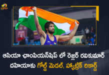 Indian wrestler Ravi Kumar Dahiya Wins Third Straight Asian Championship Gold Medal, wrestler Ravi Kumar Dahiya Wins Third Straight Asian Championship Gold Medal, Ravi Kumar Dahiya Wins Third Straight Asian Championship Gold Medal, Asian Championship Gold Medal, Ravi Kumar Dahiya, Third Straight Asian Championship Gold Medal, first Indian wrestler to win three consecutive Asian championships titles, three consecutive Asian championships titles, Asian championships titles, Wrestler Ravi Kumar Dahiya Wins His 3rd Straight Asian Championship Gold Medal, wrestler Ravi Kumar wins 3rd straight title, Indian wrestler Ravi Kumar Dahiya bagged his third straight Asian Championship gold medal, Asian Wrestling Championships, Asian Wrestling Championships News, Asian Wrestling Championships Latest News, Asian Wrestling Championships Latest Updates, Asian Wrestling Championships Live Updates, Mango News, Mango News Telugu,