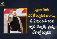 PM Modi will Visit to Germany Denmark and France from May 2nd to May 4th, PM Narendra Modi first trip abroad this year, Prime Minister Narendra Modi will embark on a three-day visit to Germany Denmark and France from May 2, PM Modi will Visit to Germany, PM Modi will Visit to Denmark, PM Modi will Visit to France, Modi first trip abroad this year, PM Modi Germany Tour, PM Modi 3 Days Tour, PM Modi 3 Days Tour from May 2nd to May 4th, PM Modi Germany Tour News, PM Modi Germany Tour Latest News, PM Modi Germany Tour Latest Updates, Narendra Modi, Prime Minister Narendra Modi, Prime Minister Of India, Narendra Modi Prime Minister Of India, Mango News, Mango News Telugu,