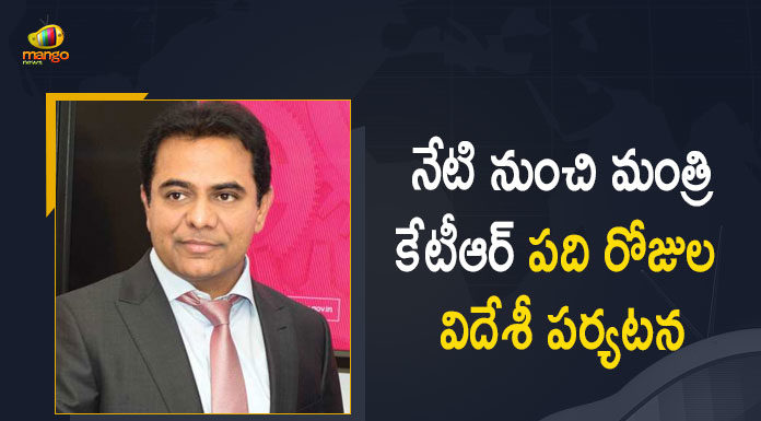Minister KTR 10 Day Trip of London and Switzerland To Pull Heavy Investments For Telangana, KTR 10 Day Trip of London and Switzerland To Pull Heavy Investments For Telangana, Telangana Minister KTR 10 Day Trip of London and Switzerland To Pull Heavy Investments For Telangana, Telangana Minister KTR 10 Day Trip of London To Pull Heavy Investments For Telangana, Telangana Minister KTR 10 Day Trip of Switzerland To Pull Heavy Investments For Telangana, Minister KTR 10 Day Trip, Minister KTR 10 Days foreign Tour, Minister KTR 10 Days foreign Tour News, Minister KTR 10 Days foreign Tour Latest News, Minister KTR 10 Days foreign Tour Latest Updates, Minister KTR 10 Days foreign Tour Live Updates, London and Switzerland, Heavy Investments For Telangana, Working President of the Telangana Rashtra Samithi, Telangana Rashtra Samithi Working President, TRS Working President KTR, Telangana Minister KTR, KT Rama Rao, Minister KTR, Minister of Municipal Administration and Urban Development of Telangana, KT Rama Rao Minister of Municipal Administration and Urban Development of Telangana, KT Rama Rao Information Technology Minister, KT Rama Rao MA&UD Minister of Telangana, Mango News, Mango News Telugu,