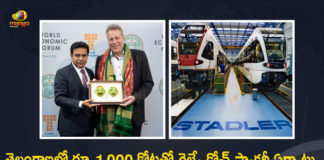 Minister KTR Davos Tour Stadler Rail Company To Invest Rs 1000 Cr For Coach Factory in Telangana, Stadler Rail Company To Invest Rs 1000 Cr For Coach Factory in Telangana, Stadler Rail Company Coach Factory in Telangana, Stadler Rail Company To Invest Rs 1000 Cr in Telangana, Stadler Rail Company Coach Factory, Stadler Rail Company, 1000 Cr, KTR Davos Tour, Minister KTR Davos Tour, Minister KTR Davos Tour News, Minister KTR Davos Tour Latest News, Minister KTR Davos Tour Latest Updates, Minister KTR Davos Tour Live Updates, Working President of the Telangana Rashtra Samithi, Telangana Rashtra Samithi Working President, TRS Working President KTR, Telangana Minister KTR, KT Rama Rao, Minister KTR, Minister of Municipal Administration and Urban Development of Telangana, KT Rama Rao Minister of Municipal Administration and Urban Development of Telangana, KT Rama Rao Information Technology Minister, KT Rama Rao MA&UD Minister of Telangana, Mango News, Mango News Telugu,