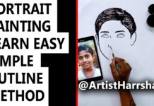Learn Easy Simple Outline Method for Portrait Painting - Dr Harrsha Artist, Paintings,arts and crafts,handmade designs,drawings,artistharrsha,celebrity artist, world famous artist,indian fastest artist,art lessons,art tutorials videos, how to draw girl,easy drawing methods,how to become an artist,art master, artist harrsha art works,learn easy art works,viral paintings,indian fastest artist harrsha, viral updates,youtuve art videos,new art videos, Learn Easy Simple Outline Method,Portrait Painting,Live Sketching,Dr Harrsha Artist, Mango News, Mango News Telugu,