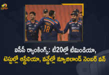 ICC Annual Rankings Team India Top in T20 Australia No 1 in Tests and NZ No 1 in ODIs, ICC Annual Rankings Team India Top in T20, ICC Annual Rankings Team Australia No 1 in Tests, ICC Annual Rankings Team NZ No 1 in ODIs, ICC Annual Rankings, Team NZ No 1 in ODIs, Team Australia No 1 in Tests, Team India Top in T20, ICC released their annual update of the rankings, International Cricket Council, International Cricket Council Annual Rankings, ICC Annual Rankings News, ICC Annual Rankings Latest News, ICC Annual Rankings Latest Updates, Cricket, Cricket Latest News, Cricket Latest Updates, Mango News, Mango News Telugu,