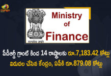 Ministry of Finance Released 2nd Monthly Instalment of PDRD Grant of Rs 7183.42 Cr to 14 States, 2nd monthly installment of the Post Devolution Revenue Deficit grant to states, central government on Friday released Rs 7183.42 crore as revenue deficit grant to 14 states, PDRD Grant of Rs 7183.42 Cr to 14 States, revenue deficit grant to 14 states, central government, Ministry of Finance, PDRD Grant, Post Devolution Revenue Deficit grant, Post Devolution Revenue Deficit grant News, Post Devolution Revenue Deficit grant Latest News, Post Devolution Revenue Deficit grant Latest Updates, Post Devolution Revenue Deficit grant Live Updates, Ministry of Finance Released PDRD 2nd Monthly Instalment, 14 states, Andhra Pradesh, West Bengal, Rajasthan, Punjab, Assam, Kerala, Mango News, Mango News Telugu,