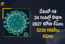 India Records 2827 New Covid-19 Cases 24 Deaths in Last 24 Hours, India, India Covid-19, 24 Deaths Reported on India May 11th, 2827 new Covid-19 cases In India, India Covid-19 Updates, India Covid-19 Live Updates, India Covid-19 Latest Updates, Coronavirus, Coronavirus Breaking News, Coronavirus Latest News, COVID-19, India Coronavirus, India Coronavirus Cases, India Coronavirus Deaths, India Coronavirus New Cases, India Coronavirus News, India New Positive Cases, Total COVID 19 Cases, Coronavirus, Covid-19 Updates in India, India corona State wise cases, India coronavirus cases State wise, Mango News, Mango News Telugu,