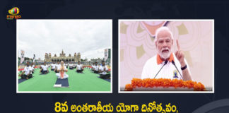 యోగా మన జీవితంలో ఒక భాగం మాత్రమే కాదు, నేడు అది ఒక జీవన విధానంగా మారింది: ప్రధాని మోదీ 8th International Day of Yoga PM Modi Participates in a Mass Yoga Demonstration at Mysore, PM Modi Participates in a Mass Yoga Demonstration at Mysore, 8th International Day of Yoga, International Day of Yoga, Mass Yoga Demonstration at Mysore, PM Modi Participates in a Mass Yoga Demonstration, Modi Participates in a Mass Yoga Demonstration, Mysore Mass Yoga Demonstration, Yoga International Day, PM Narendra Modi, Narendra Modi, Prime Minister Narendra Modi, Prime Minister Of India, Narendra Modi Prime Minister Of India, Prime Minister Of India Narendra Modi, Yoga Day Celebrations News, Yoga Day Celebrations Latest News, Yoga Day Celebrations Latest Updates, Yoga Day Celebrations Live Updates, Mango News, Mango News Telugu,