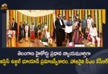 Justice Ujjal Bhuyan Sworn-in as Chief Justice of Telangana High Court at Raj Bhavan CM KCR Attends, CM KCR Attends Justice Ujjal Bhuyan Sworn-in as Chief Justice of Telangana High Court at Raj Bhavan, Justice Ujjal Bhuyan Sworn-in as Chief Justice of Telangana High Court at Raj Bhavan, Justice Ujjal Bhuyan Sworn-in as CJ of Telangana High Court, Chief Justice of Telangana High Court, CJ of Telangana High Court, Raj Bhavan, Telangana Justice Ujjal Bhuyan Takes Oath As Chief Justice Of Telangana, Justice Ujjal Bhuyan Takes Oath As Chief Justice Of Telangana, Ujjal Bhuyan Takes Oath As Chief Justice Of Telangana, Chief Justice Of Telangana, Telangana Chief Justice, Telangana Justice Ujjal Bhuyan, Justice Ujjal Bhuyan, Ujjal Bhuyan, Justice Ujjal Bhuyan took oath as the Chief Justice of Telangana on the 28th of June CM KCR, Mango News, Mango News Telugu,