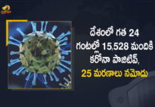 Covid-19 in India 15528 Positive Cases 25 Deaths Reported in Last 24 Hours, India, India Covid-19, 25 Deaths Reported on India July 18th, 15528 new Covid-19 cases In India, India Covid-19 Updates, India Covid-19 Live Updates, India Covid-19 Latest Updates, Coronavirus, Coronavirus Breaking News, Coronavirus Latest News, COVID-19, India Coronavirus, India Coronavirus Cases, India Coronavirus Deaths, India Coronavirus New Cases, India Coronavirus News, India New Positive Cases, Total COVID 19 Cases, Coronavirus, Covid-19 Updates in India, India corona State wise cases, India coronavirus cases State wise, Mango News, Mango News Telugu,