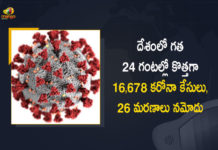 Corona Updates of India 16678 New Positive Cases 26 Deaths Reported in the Last 24 Hours, India, India Covid-19, 26 Deaths Reported on India July 10th, 16678 new Covid-19 cases In India, India Covid-19 Updates, India Covid-19 Live Updates, India Covid-19 Latest Updates, Coronavirus, Coronavirus Breaking News, Coronavirus Latest News, COVID-19, India Coronavirus, India Coronavirus Cases, India Coronavirus Deaths, India Coronavirus New Cases, India Coronavirus News, India New Positive Cases, Total COVID 19 Cases, Coronavirus, Covid-19 Updates in India, India corona State wise cases, India coronavirus cases State wise, Mango News, Mango News Telugu,