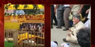 AP Once Again High Tension Prevails in Kuppam During TDP Chief Chandrababu Second Day Tour, TDP Chief Chandrababu Second Day Tour In Kuppam, AP Once Again High Tension Prevails in Kuppam, High Tension Prevails in Kuppam, TDP Chief Chandrababu Kuppam Visit, Chandrababu Kuppam Tour, TDP Chief Chandrababu, Nara Chandrababu Naidu, Kuppam, Chandrababu Kuppam Tour News, Chandrababu Kuppam Tour Latest News And Updates, Chandrababu Kuppam Tour Live Updates, Mango News, Mango News Telugu,