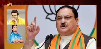 BJP National President JP Nadda To Meet Tollywood Hero Nithin and Former Cricketer Mithali Raj in Hyderabad Today, JP Nadda To Meet Tollywood Hero Nithin and Former Cricketer Mithali Raj in Hyderabad Today, Tollywood Hero Nithin, Former Cricketer Mithali Raj, BJP National President JP Nadda, JP Nadda, BJP is wooing celebrities, BJP Chief JP Nadda, BJP National President, BJP Chief JP Nadda News, BJP Chief JP Nadda Latest News And Updates, BJP Chief JP Nadda Live Updates, Mango News, Mango News Telugu,