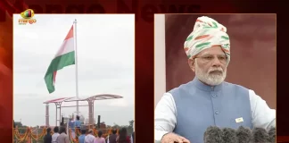 PM Narendra Modi Hoists the National Flag at Red Fort on the 76th Independence Day, PM Modi Hoists the National Flag at Red Fort on the 76th Independence Day, National Flag at Red Fort, Independence Day Eve, 76th Independence Day Celebrations, Azadi Ka Amrit Mahotsav Celebrations, 76th Independence Day, Independence Day, National Flag, 76th Independence Day Celebrations News, 76th Independence Day Celebrations Latest News And Updates, 76th Independence Day Celebrations Live Updates, Mango News, Mango News Telugu,