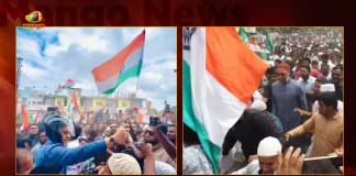 AIMIM Chief Asaduddin Owaisi Participates in Tricolor Yatra at Hyderabad Today, AIMIM Chief Asaduddin Owaisi , Tricolor Yatra at Hyderabad , Owaisi Brothers Hoist Tricolour In Hyderabad , Owaisi Brothers Hoist Tricolour , Asaduddin Owaisi , Mango News, Mango News Telugu, All India Majlis-e-Ittehadul Muslimeen, AIMIM Latest News And Updates, AIMIM PARTY, AIMIM Live Updates, Asaduddin Owaisi Participates Tricolor Yatra , Tricolor Yatra