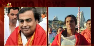 Reliance Chief Mukesh Ambani and Star Shuttler PV Sindhu Offers Prayers During Visits Tirumala Balaji Temple Today, Ambani Offers Prayers At Tirumala, Mukesh Ambani Prayers To Lord Venkateswara , PV Sindhu Offers Prayers Balaji Temple, Reliance Chief Mukesh Ambani, PV Sindhu , Mango News, Mango News Telugu, Tirumala Balaji Temple , Star Shuttler PV Sindhu, Mukesh Ambani, TTD, Tirumala Tirupati Devasthanam, TTD Latest News And Updates