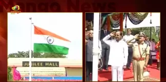 Telangana National Integration Day CM KCR Hoists National Flag at Public Gardens in Hyderabad, CM KCR Hoists National Flag at Public Gardens, Telangana National Integration Day CM KCR, Telangana Govt Announces Holiday, Telangana National Integration Day, Holiday on Telangana Day, Telangana Jathiya Samaikyatha Vajrotsavalu, Jathiya Samaikyatha Vajrotsavalu, Mango News, Mango News Telugu, CS And DGP Reviews Telangana Day Arrangements, Telangana Day, Telangana Day 2022, Telangana Jathiya Samaikyatha Vajrotsavalu 2022, Telangna CM KCR, Telangna Day Latest News And Live Updates, Telangana