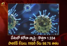 1334 Covid-19 Positive Cases 16 Deaths Reported in India in Last 24 Hours, India Records 1334 New Covid Cases,16 Covid Deaths October 24th, Mango News, Mango News Telugu, India Logs 1334 Covid Positive Cases, 1334 New COVID19 Cases In Telangana, COVID19 Cases In India, Carona Live Updates, Covid19 News And Latest Updates, Covid19 Vaccine, COVID New Variant, Booster Dose, India COVID News