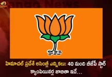 BJP Releases List of 40 Star Campaigners for Himachal Pradesh Assembly Elections, Himachal Pradesh Assembly Elections, BJP Releases List of 40 Star Campaigners, 40 Star Campaigners, Himachal polls, HP Elections, Himachal Pradesh Assembly Polls, Narendra Modi, JP Nadda, Himachal Pradesh Assembly Polls News, Himachal Pradesh Assembly Polls Latest News And Updates, Himachal Pradesh Assembly Polls Live Updates, Mango News, Mango News Telugu