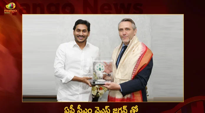 British Deputy High Commissioner Gareth Wynn Owen Meets AP CM YS Jagan Today, Gareth Wynn Owen Meets AP CM YS Jagan Today, British Deputy High Commissioner, AP CM YS Jagan Mohan Reddy, British Deputy High Commissioner Gareth Wynn, Gareth Wynn Owen met AP CM YS Jagan at Camp Office, AP CM YS Jagan, Gareth Wynn Owen, British envoy, Gareth Wynn Owen News, Gareth Wynn Owen Latest News And Updates, Gareth Wynn Owen Live Updates, Mango News, Mango News Telugu