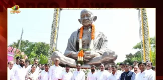 CM KCR Unveils 16 Feet Mahatma Gandhi Statue at Gandhi Hospital Hyderabad, CM KCR will Unveil Mahatma Gandhi Statue, CM KCR Mahatma Gandhi Statue in Front of Gandhi Hospital, CM KCR Inagurating Mahatma Gandhi Statue, Gandhi Hospital, Gandhi Statue Unveil on OCT2, Mango News, Mango News Telugu, Minister Talasani Srinivas, Talasani Srinivas Yadav, CM KCR Latest News And Updates, Telangana CM KCR, Gandhi Jayanthi, Bapuji 16 Feet Statue