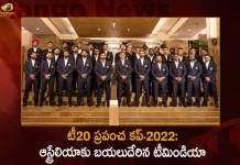 ICC Men's T20 World Cup 2022 Captain Rohit Sharma-led Team India Departed for Australia, BCCI New Team, ICC Mens T20 World Cup 2022, ICC Mens Team, T20 World Cup 2022, ICC Mens Indian Team, Mango News, Mango News Telugu, Rohit Sharma C, KL Rahul VC, Virat Kohli, Suryakumar Yadav, Deepak Hooda, R Pant WK, Dinesh Karthik WK, Hardik Pandya, R. Ashwin, Y Chahal, Axar Patel, Jasprit Bumrah, B Kumar, Harshal Patel, Arshdeep Singh, T20 World Cup Latest News And Updates, Prize Money Of USD 1.6 Million