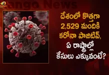 India Reports 2529 New Corona Positive Cases, 12 Deaths in Last 24 Hours
