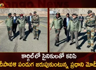 PM Narendra Modi Went to Kargil to Celebrate Diwali with Soldiers, PM Narendra Modi, PM Narendra Modi Went to Kargil, Narendra Modi Went to Kargil to Diwali, Mango News, Mango News Telugu, Narendra Modi Latest News And Updates, Modi Celebrate Diwali with Soldiers, Modi Celebrate Diwali, Modi Celebrate Diwali With Soldiers, Modi Celebrate Diwali News And Live Updates, Narendra Modi, Narendra Modi Celebrate Diwali, Indian Prime Minister