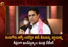 TRS Working President KTR Responds over Munugode Returning Officer Transfer, TRS Working President KTR, Munugode Returning Officer Transfer, Munugode KTR Campigning, Mango News, Mango News Telugu, Telangana Chief Bandi Sanjay Kumar, Telangna BJP Party, YSRTP , Munugode By Polls, Munugode Election Schedule Release, Munugode Election, Munugode Election Latest News And Updates, Munugode By-poll, BRS Party, Prajashanti Party
