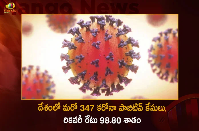 347 Covid-19 Positive Cases 3 Deaths Reported in India in Last 24 Hours,3 Covid Deaths,Covid Last 24 Hours, 347 People Tested Positive,Coronavirus In India,Mango News,Mango News Telugu,Covid In India,Covid,Covid-19 India,Covid-19 Latest News And Updates,Covid-19 Updates,Covid India,India Covid,Covid News And Live Updates,Carona News,Carona Updates,Carona Updates,Cowaxin,Covid Vaccine,Covid Vaccine Updates And News,Covid Live