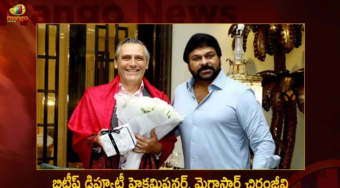 British Deputy High Commissioner Gareth Wynn Owen Meets Megastar Chiranjeevi and Chiru Hosts Dinner at his House, British Deputy High Commissioner, Megastar Chiranjeevi, Gareth Wynn Owen Meets Megastar, Mango News, Mango News Telugu, Chiru Hosts Dinner at his House, Megastar Chiranjeevi Charitable Trust, British Deputy High Commissioner Gareth Wynn, Megastar Chiranjeevi Latest News And Updates, Gareth Wynn Meets Megastar Chiranjeevi, Chiranjeevi Latest Movies And Updates