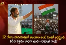 Congress Leader Rahul Gandhi Addresses Public Meeting in Kamareddy During Bharat Jodo Yatra Ends in Telangana Today, Rahul Gandhi Bharat Jodo Yatra, Congress Bharat Jodo Yatra,Bharat Jodo Yatra, Mango News,Mango News Telugu, Priyanka Gandhi, Rahul Gandhi, Rahul Gandhi Addresses Corner Meeting, Rahul Gandhi Bharat Jodo Yatra, Rahul Gandhi Congress Bharat Jodo Yatra, Rahul Gandhi Latest News And Updates, Rahul Gandhi Launches Congress Bharat Jodo Yatra, Rahul Gandhi Meeting In Necklace Road, Rajiv Gandhi, Sonia Gandhi, Telangana Bharat Jodo Yatra