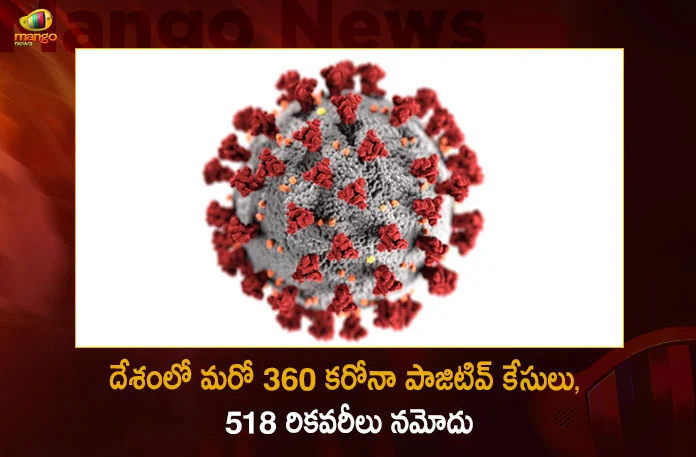 India Corona Updates: 360 New Positive Cases 5 Deaths Reported in the Last 24 Hours,5 Covid Deaths,Covid Last 24 Hours, 360 People Tested Positive,Coronavirus In India,Mango News,Mango News Telugu,Covid In India,Covid,Covid-19 India,Covid-19 Latest News And Updates,Covid-19 Updates,Covid India,India Covid,Covid News And Live Updates,Carona News,Carona Updates,Carona Updates,Cowaxin,Covid Vaccine,Covid Vaccine Updates And News,Covid Live