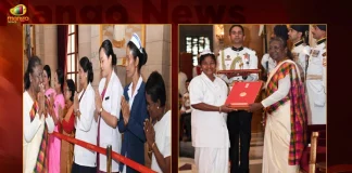 President Droupadi Murmu Presents National Florence Nightingale Awards-2021 to the Nursing Professionals,President Droupadi Murmu , National Florence Nightingale Awards-2021, Nursing Professionals, Mango News,Mango News Telugu,Nightingale Awards, Nightingale Awards 2022, Droupadi Murmu Presents National Florence ,Droupadi Murmu Latest News And Updates, Droupadi Murmu Nightingale Awards-2021, Nightingale Awards News