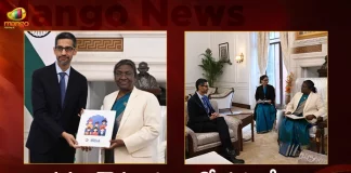 Google CEO Sundar Pichai Called on President Droupadi Murmu at Rashtrapati Bhavan Today,President Draupadi Murmu, Draupadi Murmu Google CEO Meet,Google CEO Sundar Pichai,President Meet Sundar Pichai, Draupadi Murmu Inaugurate National Highways,Mango News,Mango News Telugu,Vijayawada Visit By Draupadi Murmu,Indian President Draupadi Murmu,Draupadi Murmu Latest News And Updates,Sundar Pichai Latest News and Updates,Sundar Pichai News and Live Updates,Sundar Pichai Met Draupadi Murmu,Google Ceo India