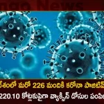 India Records 226 New Covid-19 Positive Cases Vaccination Coverage Exceeds 220.10 Cr Doses,Covid Deaths,Covid Last 24 Hours, 226 People Tested Positive,Coronavirus In India,Mango News,Mango News Telugu,Covid In India,Covid,Covid-19 India,Covid-19 Latest News And Updates,Covid-19 Updates,Covid India,India Covid,Covid News And Live Updates,Carona News,Carona Updates,Carona Updates,Cowaxin,Covid Vaccine,Covid Vaccine Updates And News,Covid Live Updates
