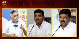 AP Ministers Ambati Rambabu And Amarnath And MLA Perni Nani Slams Janasena Chief Pawan Kalyan Over His Remarks In Yuvashakti Meeting, Janasena Chief Pawan Kalyan Over His Remarks In Yuvashakti Meeting, Yuvashakti Meeting, AP Ministers Ambati Rambabu And Amarnath, MLA Perni Nani, Janasena Chief Pawan Kalyan, Yuvashakti Meeting News, Yuvashakti Meeting Latest News And Updates, Yuvashakti Meeting Live Updates, Mango News, Mango News Telugu