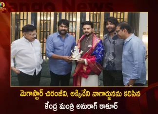 Union Minister Anurag Thakur Meets Tollywood Actors Megastar Chiranjeevi and Akkineni Nagarjuna in Hyderabad, Union Minister Anurag Thakur Meet,Union Minister Meets Tollywood Actors,Tollywood Actor Megastar Chiranjeevi,Akkineni Nagarjuna in Hyderabad, Anurag Thakur Meets Chiranjeevi and Nagarjuna, Megastar and Akkineni Meet, Mango News, Mango News Telugu, Anurag Thakur Wife,Akkineni Nagarjuna Age,Akkineni Nagarjuna Father,Akkineni Nagarjuna Instagram,Akkineni Nagarjuna Twitter,Akkineni Nagarjuna Wife,Anurag Thakur Family,Anurag Thakur Minister Contact Number,Anurag Thakur Salary,Chief Secretary Assam Contact Details,Megastar Chiranjeevi,Megastar Chiranjeevi Family,Megastar Chiranjeevi Godfather,Union Sports Minister Anurag Thakur,Union Territory Of Delhi