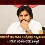 33 Percent Reservations must be Given for Women Pawan Kalyan Extends Wishes to All Women On International Women's Day,33 Percent Reservations for Women,Pawan Kalyan Extends Wishes to All Women,International Women's Day 2023,Mango News,Mango News Telugu,International Women's Day,President Draupadi Murmu,Prime Minister Modi,Modi Congratulated Women,Greetings to All the Women,International Women's Day, International Women's Day,Telangana Women's Day,Women's Day Celebrations,Women's Day,Occasion of International Women's Day,Women's Day Latest News and Updates,Women's Day News and Updates,Women's Day Latest News and Updates