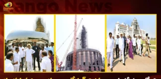 CM KCR Inspects Ongoing Works Of New Secretariat 125 Feet Ambedkar Statue Telangana Martyrs' Memorial,CM KCR Inspects Ongoing works,CM KCR Inspects New Secretariat,KCR Inspects 125 Feet Ambedkar Statue,Telangana Martyrs Memorial,Mango News,Mango News Telugu,KCR Inspects Progress of Works,Telangana Latest News,Telangana News Today,Telangana Live News,CM KCR News And Live Updates,Telangana Ongoing Works Latest Updates,Telangana Political News And Updates,Telangana Secretariat Live News