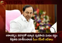 అకాలవర్షం, వడగళ్లతో ఉద్యాన, వ్యవసాయ పంటల నష్టం తీవ్రతను పరిశీలించాలని సీఎం కేసీఆర్ ఆదేశాలు CM KCR Orders to Examine Severity of Damage to Horticulture and Agricultural Crops due to Untimely Rain and Hail,CM KCR Orders to Examine Severity,Damage to Horticulture and Agricultural Crops,CM KCR on Untimely Rain and Hail,CM KCR Orders on Damage to Horticulture and Agriculture,Mango News,Mango News Telugu,CM KCR News And Live Updates,Rain of Crushed Stones,CM KCR Hyderabad Heavy Rains News,Hyderabad IMD Issues Yellow Alert,Hyderabad Rains Latest Updates,CM KCR News And Live Updates,Telangana Horticulture and Agriculture Latest News,Telangana Horticulture and Agriculture Live News