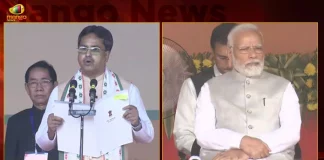 Manik Saha Takes Oath as Tripura CM for the 2nd Time Today, PM Modi, JP Nadda, Amit Shah Attends,Manik Saha Takes Oath,Manik Saha Tripura CM,Manik Saha 2nd TimeTripura CM, PM Modi Attends Cermony, JP Nadda Attends Cermony, Amit Shah Attends Cermony,Mango News,Mango News Telugu,Manik Saha,PM Modi,JP Nadda,Amit Shah,Tripura CM Manik Saha,Tripura CM Manik Saha Latest News and Updates,Tripura CM Manik Saha News and Live Updates