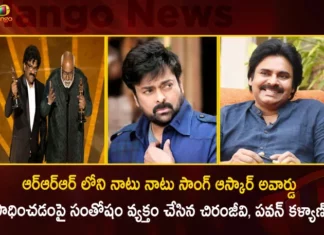 Megastar Chiranjeevi Janasena Chief Pawan Kalyan Expressed Happiness over RRR's Natu Natu Song Wins Oscar Award,Megastar Chiranjeevi Expressed Happiness over RRR,Janasena Chief Pawan Kalyan over RRR,RRR's Natu Natu Song Wins Oscar Award,Mango News,Mango News Telugu,Political Cine Celebrities Extends Congratulates,Telugu Film News 2023,RRR,RRR Movie,RRR Telugu Movie,RRR Movie Updates,RRR Movie Latest News,RRR Movie Songs,RRR Naatu Naatu Song,RRR Naatu Naatu,Naatu Naatu Song,Naatu Naatu,Naatu Naatu Video Song,Oscars,Oscars 2023,RRR Oscars 2023,RRR Naatu Naatu Song Oscars 2023,Naatu Naatu Full Video Song,Oscars 95,95th Academy Awards,Academy Awards,Global Star Ram Charan,RRR at OSCARS,Man Of Masses Ram Charan,SS Rajamouli,Ram Charan,Ram Charan Movies,Jr NTR,Jr NTR Movies,MM Keeravani,Lyricist Chandra Bose,Oscars 2023 Live Updates,Oscars 2023 Highlights